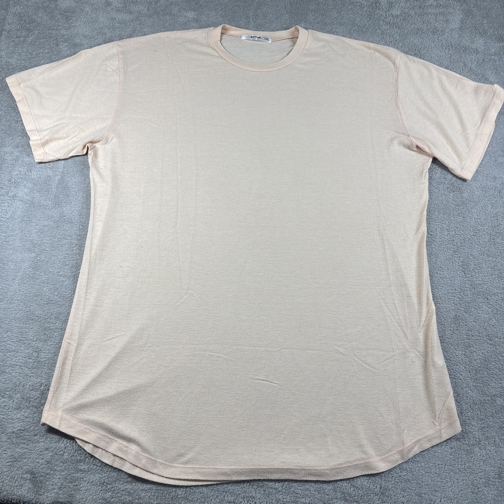 EPTM Men's Casual Basic Short‎ Sleeve T-Shirt Peach Size XXL